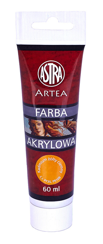 ASTRA - Akrylová farba 60ml žltá tmavá kadmium