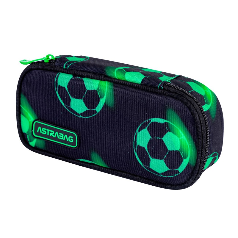 ASTRA - Jednokomorový peračník / puzdro AstraBAG NEON FOOTBALL, AC6, 503024075