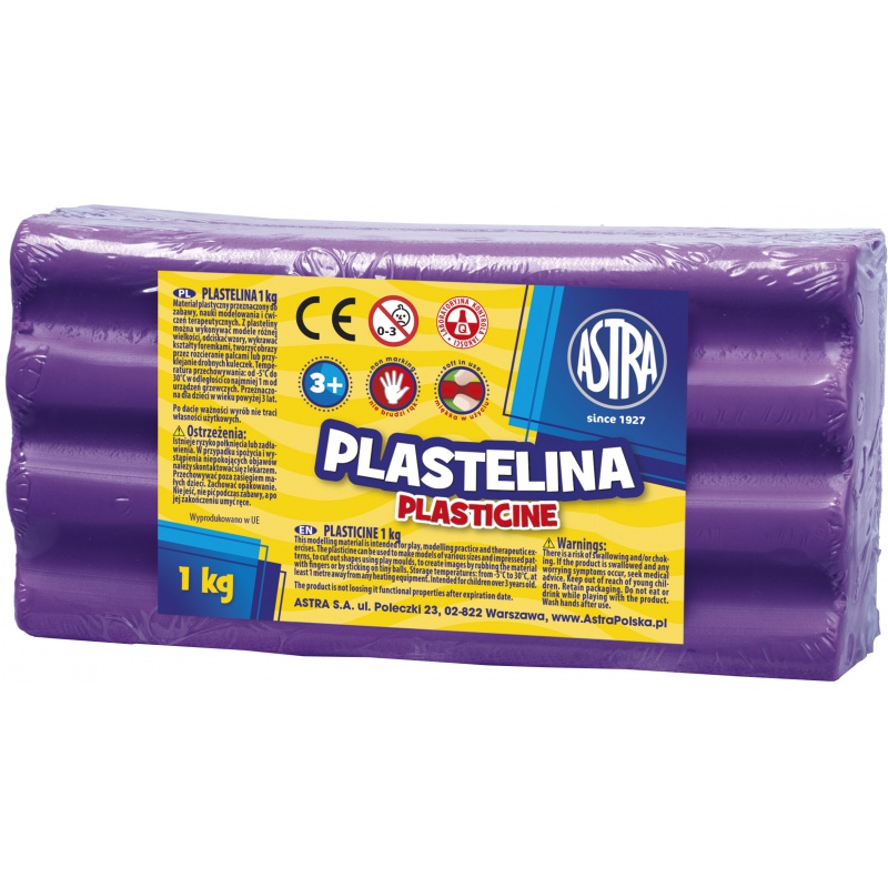 ASTRA - Plastelína 1kg Fialová, 303111010