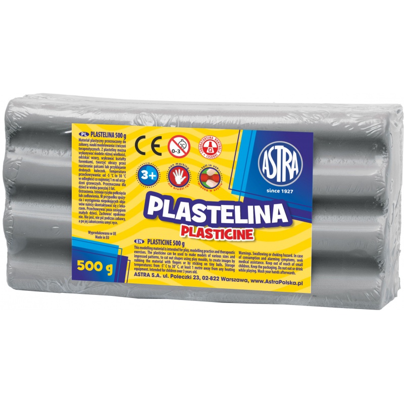 ASTRA - Plastelína 500g Sivá, 303117012