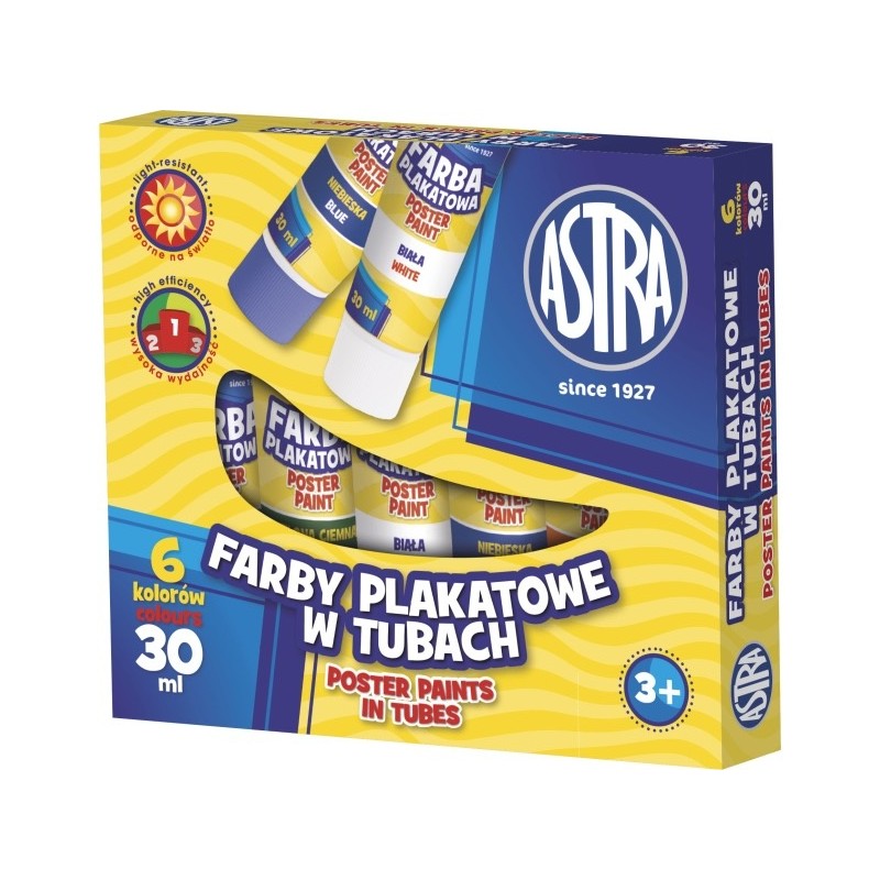 Obrázok ASTRA -  ASTRA Temperové farby v tube 6x30ml, 83119900