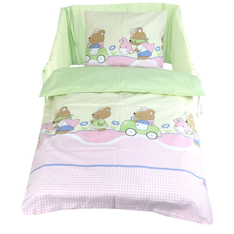 BABYLAND - Návliečky s hniezdom PP90 3-diel. 52x42cm 110x86cm 175x30cm