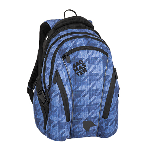 Obrázok BAGMASTER - Študentský batoh BAG 8 B BLUE/BLACK