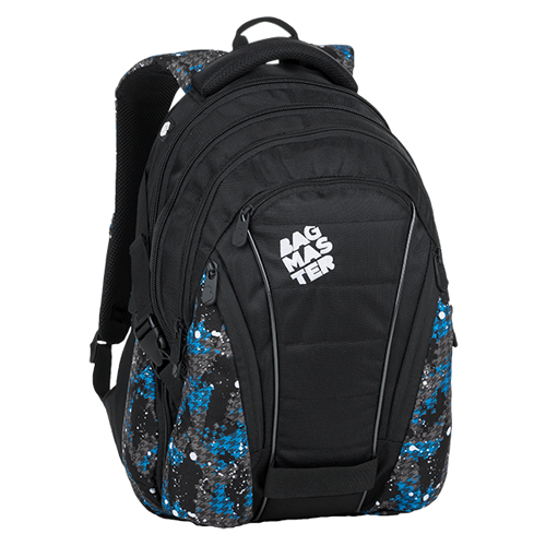 Obrázok BAGMASTER - Študentský batoh BAG 9 D BLUE/GRAY/BLACK