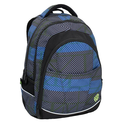 Obrázok BAGMASTER - Študentský batoh DIGITAL 6 C BLACK/BLUE/GREEN