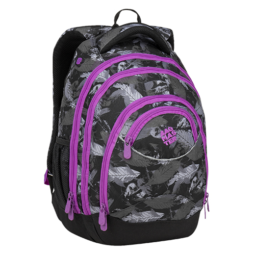 Obrázok BAGMASTER - Študentský batoh ENERGY 9 A VIOLET/GRAY/BLACK