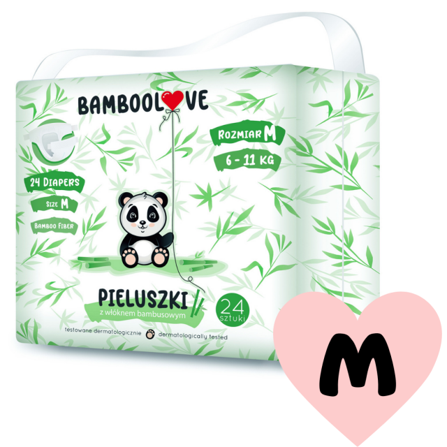 BAMBOOLOVE - Plienky jednorazové bambus veľ. M 6-11 kg 24 ks