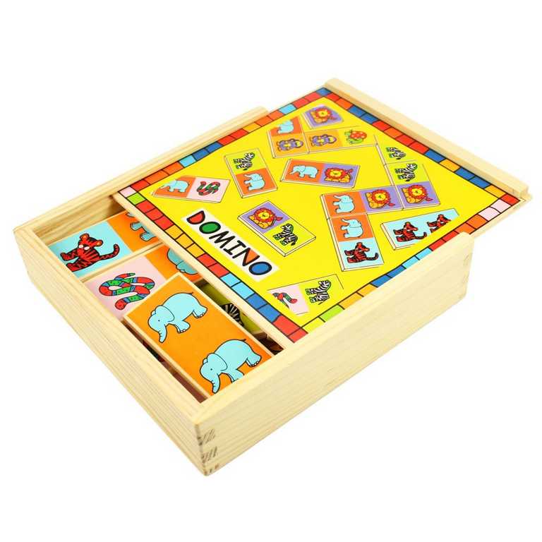 Obrázok BIGJIGS TOYS Dřevěné domino se zvířátky