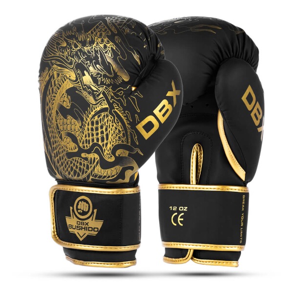 BUSHIDO - Boxerské rukavice DBX Gold Dragon, 8