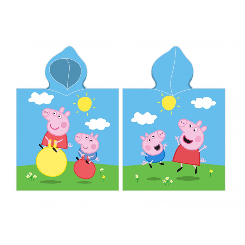 CARBOTEX - Bavlnené pončo 55/110cm Peppa Pig, PP223022