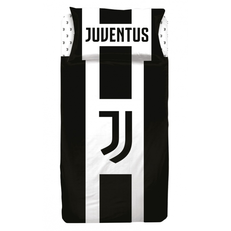 CARBOTEX - Obojstranné bavlnené obliečky JUVENTUS F.C. Crest, 140/200+70/90, JT211001