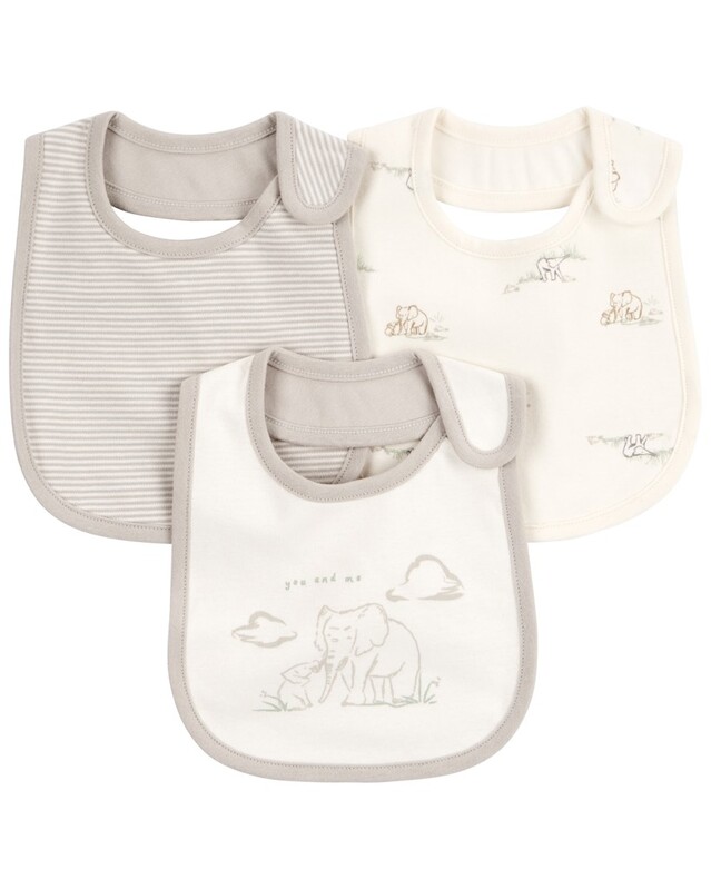 CARTERS - Podbradník Elephant Stripe neutrál MFL 3ks