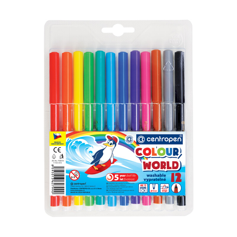 CENTROPEN - Fixy 7550 Colour World - sada 12 ks