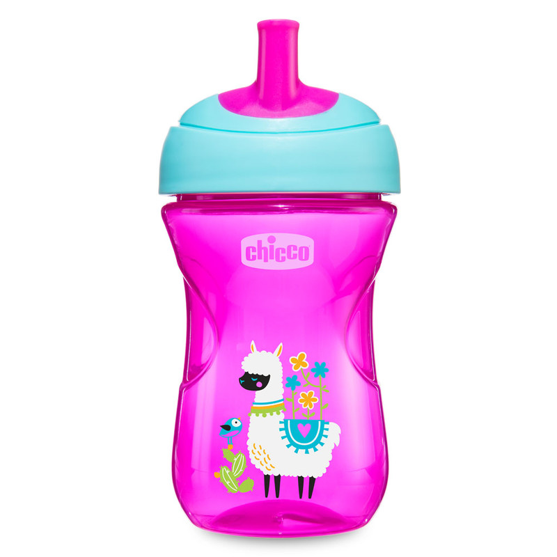 CHICCO - Hrnček Chicco Pokročilý so slamkovým náustkom 266 ml, ružový 12m+