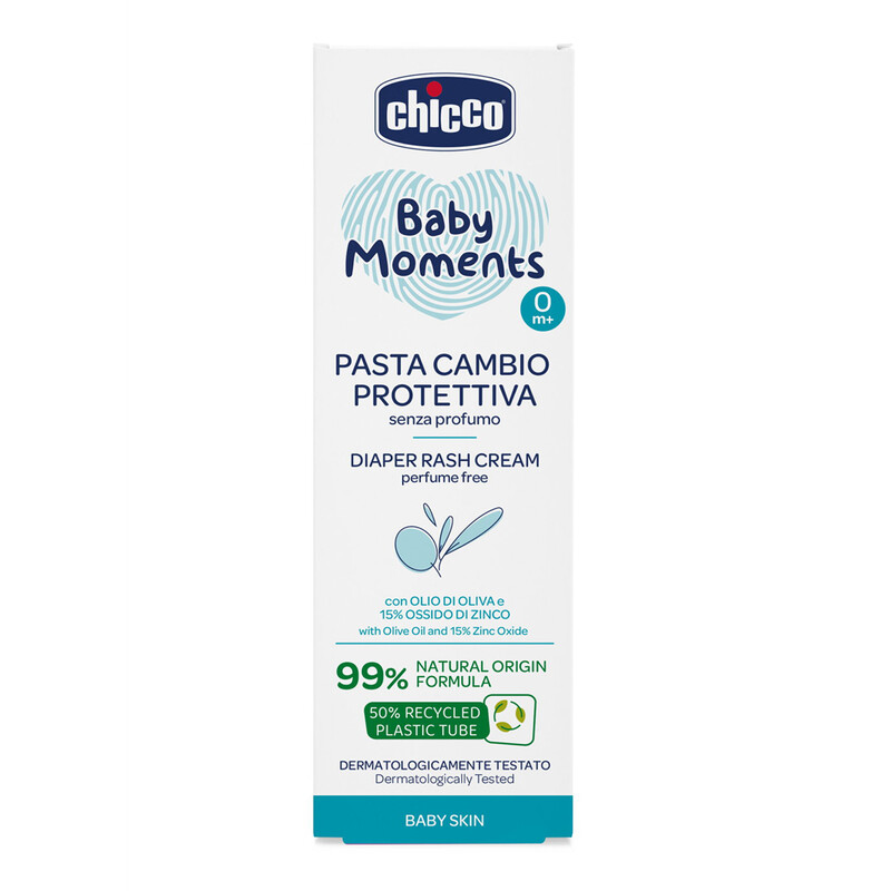 CHICCO - Krém na detský zadoček Baby Moments bez parfému s 99% prírodných zložiek 100ml, 0m+