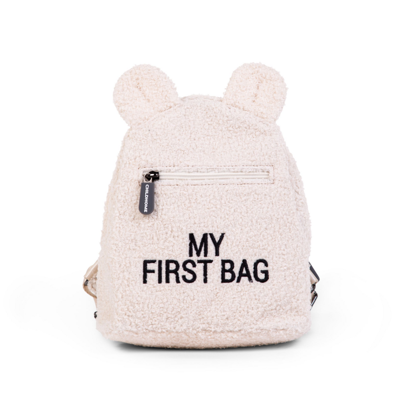 CHILDHOME - Detský batoh My First Bag Teddy Off White