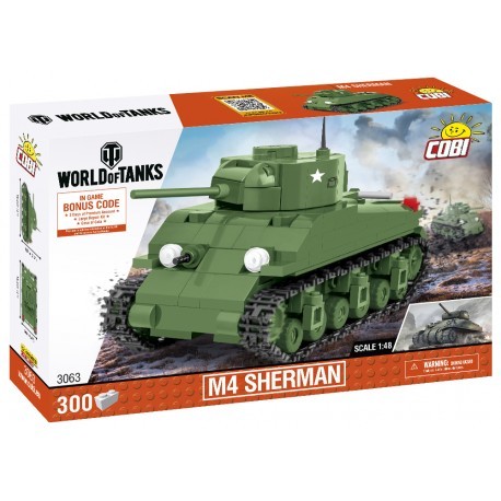 Obrázok COBI 3063 World of Tanks Sherman M4, 1:48, 300 kostek