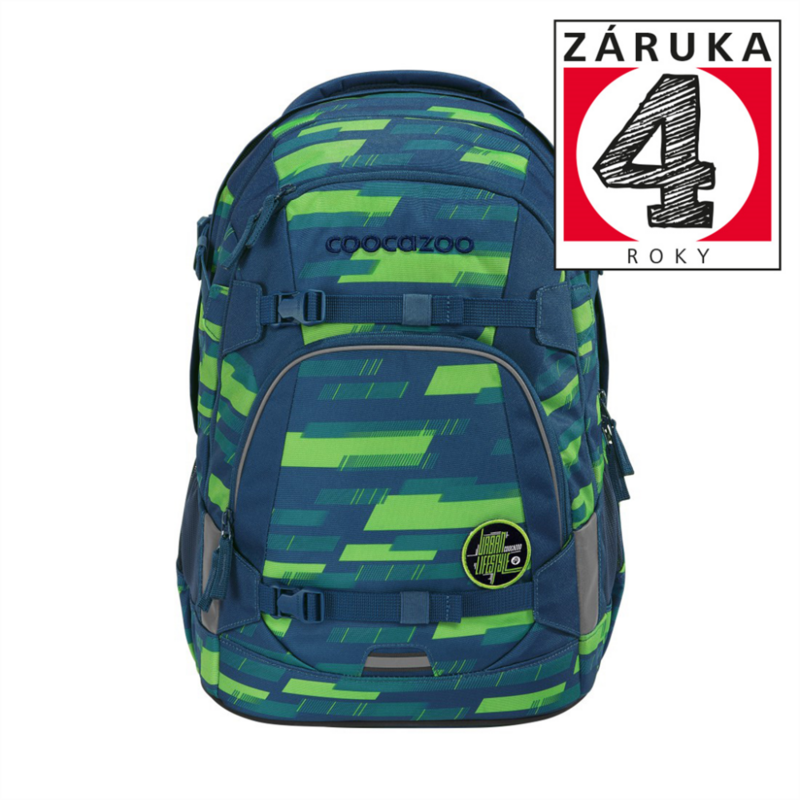 COOCAZOO - Školský ruksak MATE, Lime Stripe, certifikát AGR