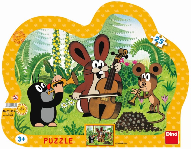 Obrázok Deskové puzzle DINO 25 dílků - Krtek muzikant