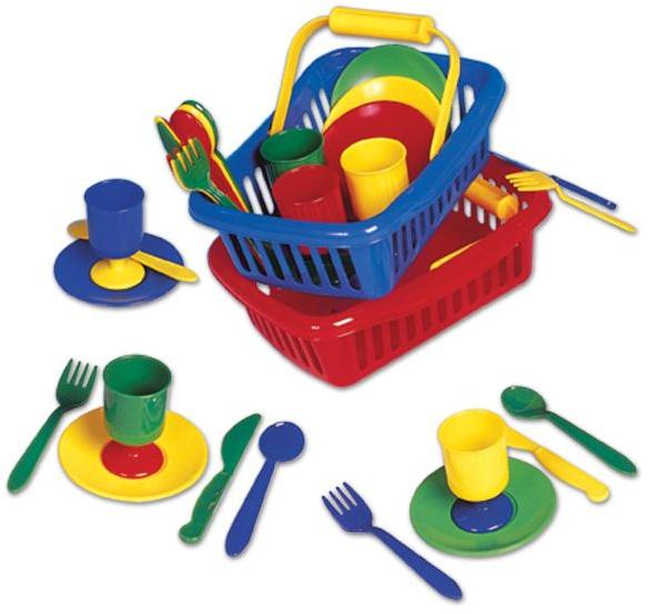 DOHÁNY TOYS - Piknik mini set v košíku - modrá