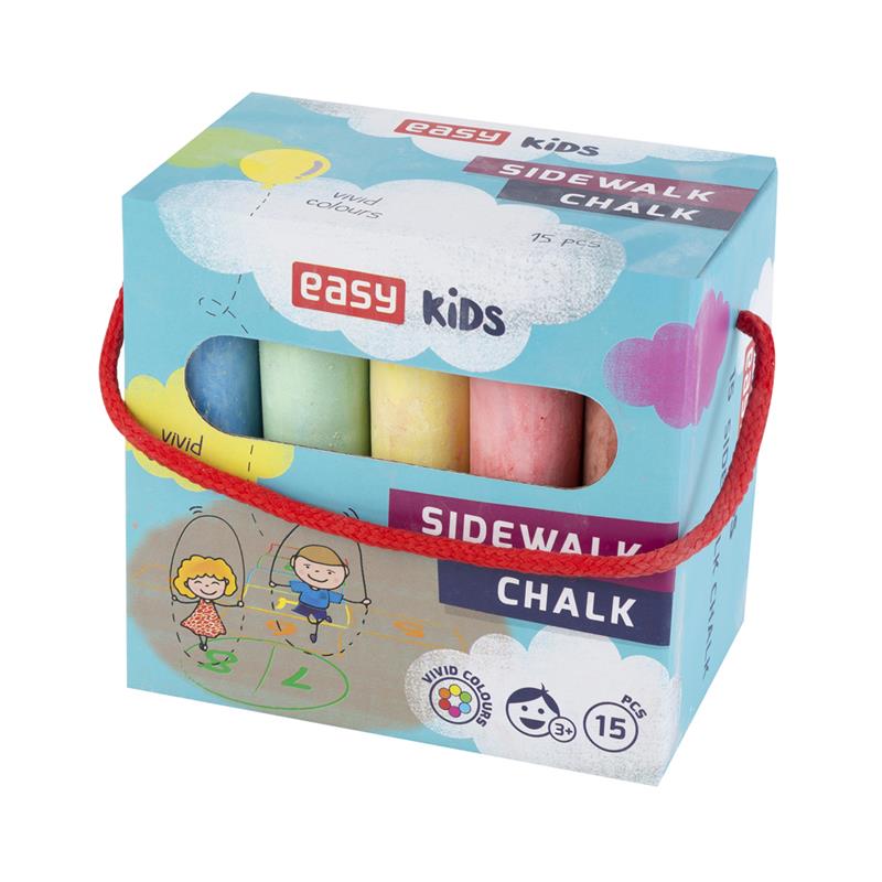 Obrázok EASY - KREDA-CH-15-EASY Colours-chodníkové kriedy 15ks/bal