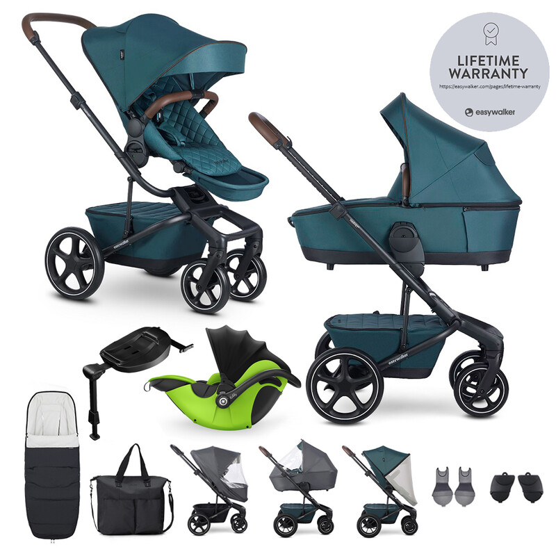 EASYWALKER - Kočík kombinovaný Harvey? Premium Jade Green XXL RWS + KIDDY Evoluna i-size 2