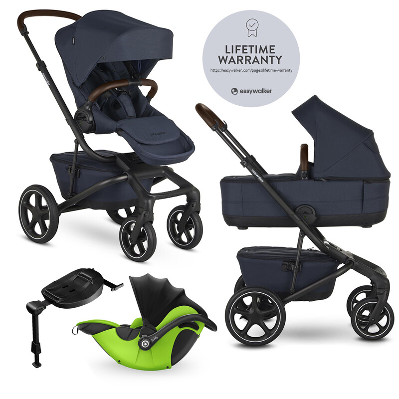 EASYWALKER - Kočík kombinovaný Jimmey 2v1 Indigo Blue LITE RWS + KIDDY Evoluna i-size 2 + základňa