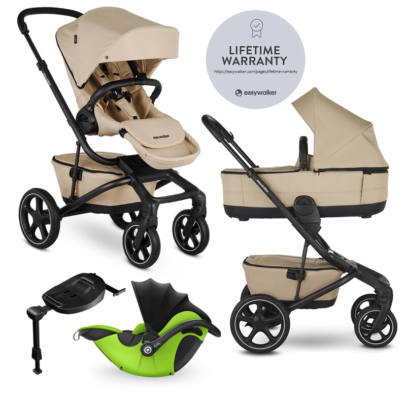 EASYWALKER - Kočík kombinovaný Jimmey 2v1 Sand Taupe LITE RWS + KIDDY Evoluna i-size 2 + základňa