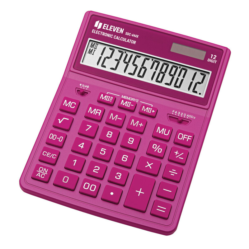 ELEVEN  - SDC 444XRPKE pink kalkulátor
