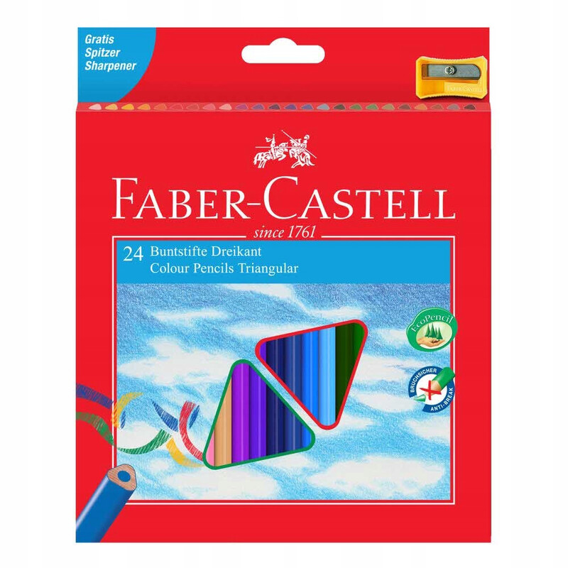 FABER CASTELL - Pastelky set 24 farieb so strúhadlom