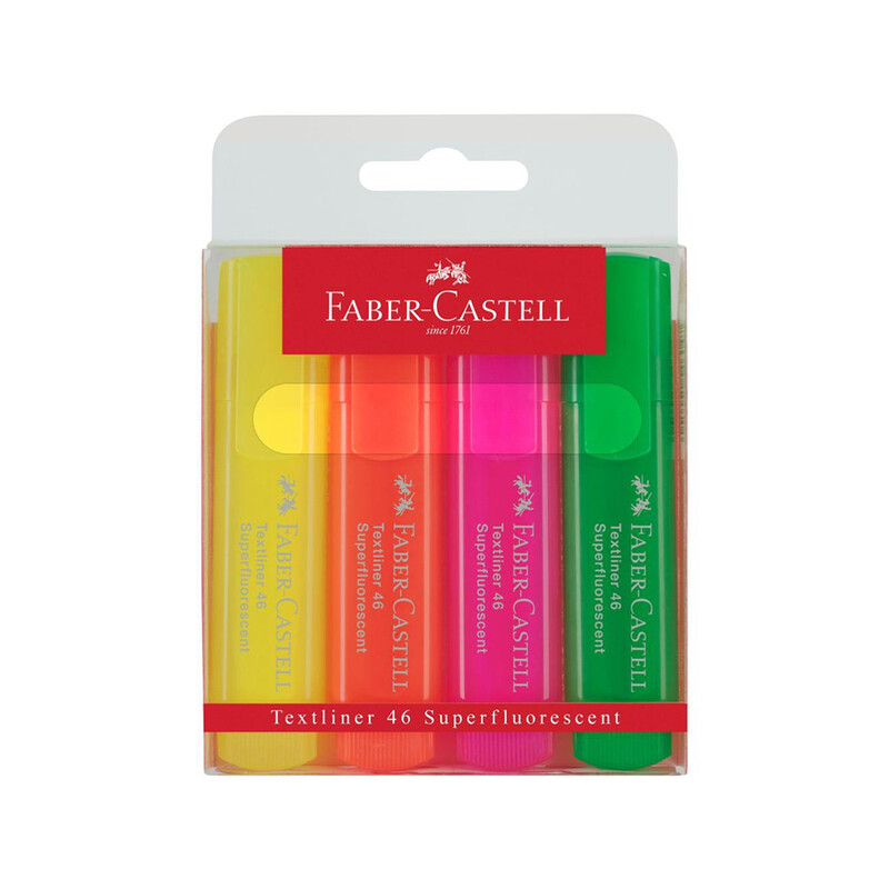 FABER CASTELL - Zvýrazňovač TEXTLINER 1546 - sada 4 ks