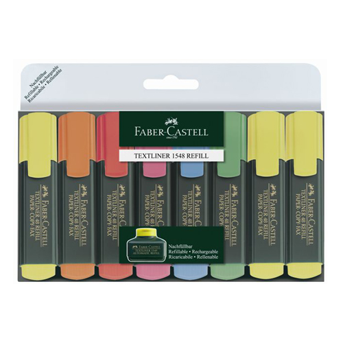 FABER CASTELL - Zvýrazňovač Textliner 1548/8 set 6+2