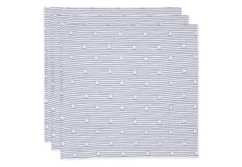 JOLLEIN - Plienky 3 ks 70x70 cm Miffy Stripe Navy