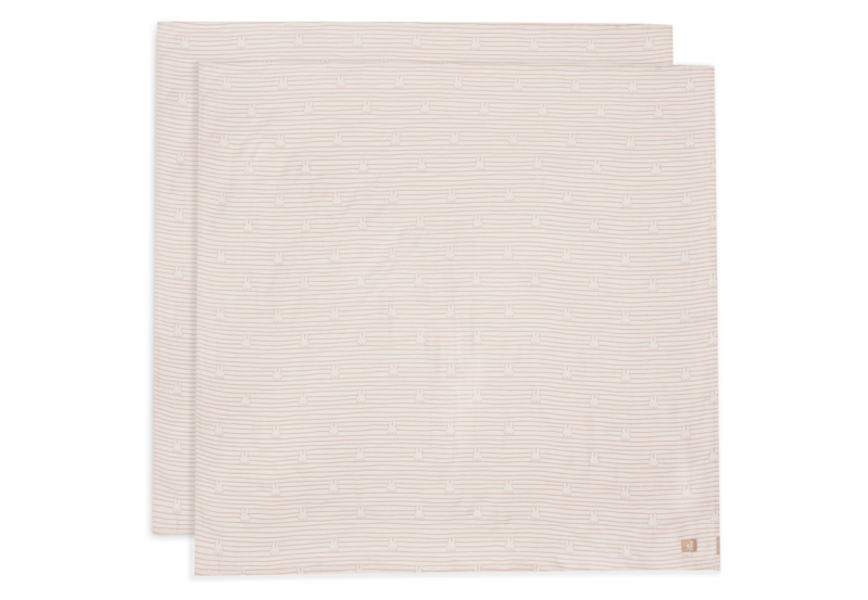 JOLLEIN - Plienky zavinovacie 2ks 115x115 cm Miffy Stripe Biscuit