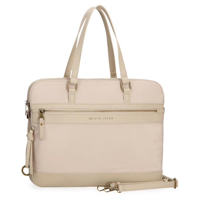 JOUMMA BAGS - Pepe Jeans Morgan Beige - Taška na notebook 15,6", 7926033