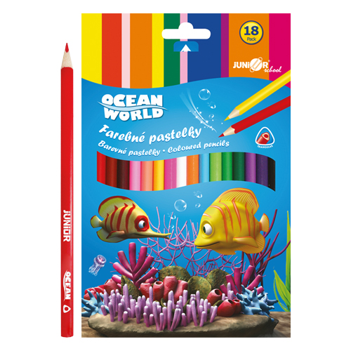 Obrázok Pastelky ocean world trojhrané 18 ks