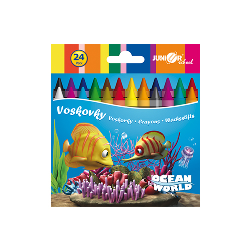 JUNIOR - Voskovky 24 ks Ocean World