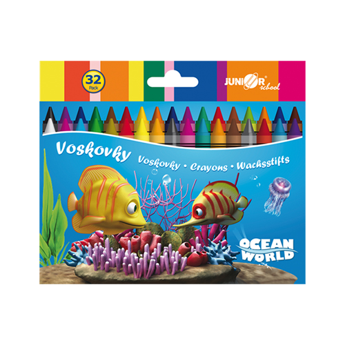 JUNIOR - Voskovky 32 ks Ocean World