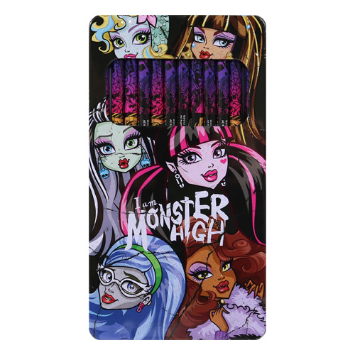 Obrázok KARTON PP - Pastelky Monster High - sada 12 ks v plechovej dóze