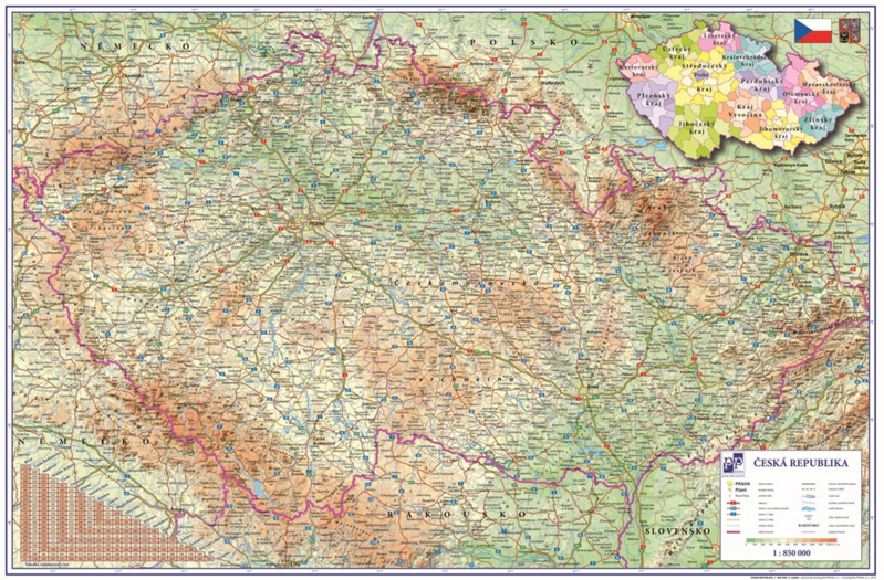 KARTON PP - Podložka na stôl 60x40cm Česká republika