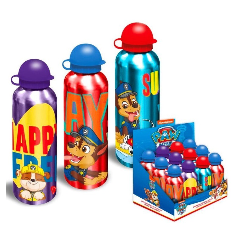 KIDS LICENSING - Hliníková fľaša na pitie PAW PATROL / fialová, 500ml, PW19760