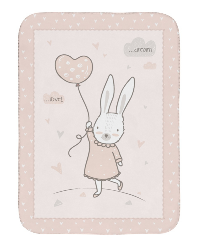 KIKKABOO - Detská deka Super Soft 80x110 cm Rabbits in Love
