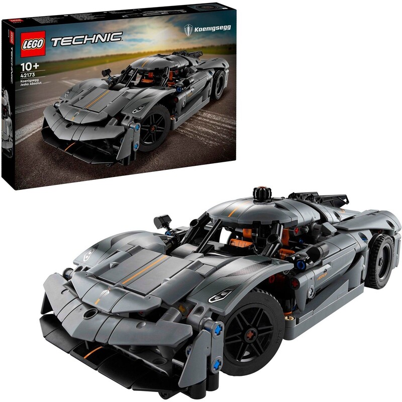 LEGO - Technic 42173 Sivé hyperauto Koenigsegg Jesko Absolut