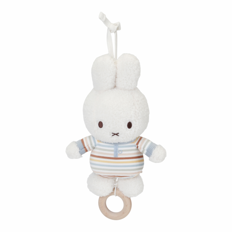 LITTLE DUTCH - Hudobný králiček Miffy Vintage Prúžky