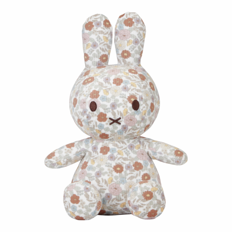 LITTLE DUTCH - Králiček Miffy textilný Vintage Kvety 25 cm