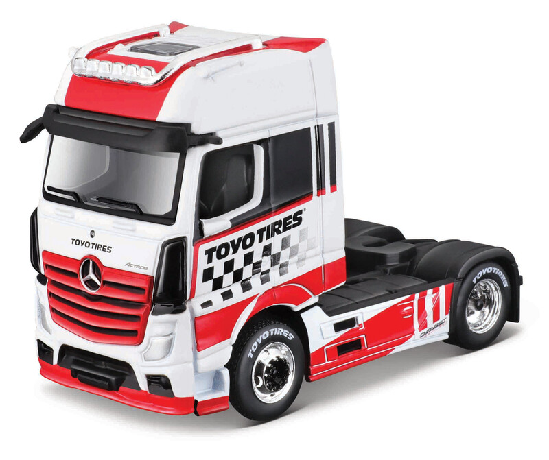 MAISTO - Custom Rigs-Mercedes-Benz Actros 1851, červeno-biely, 1:64