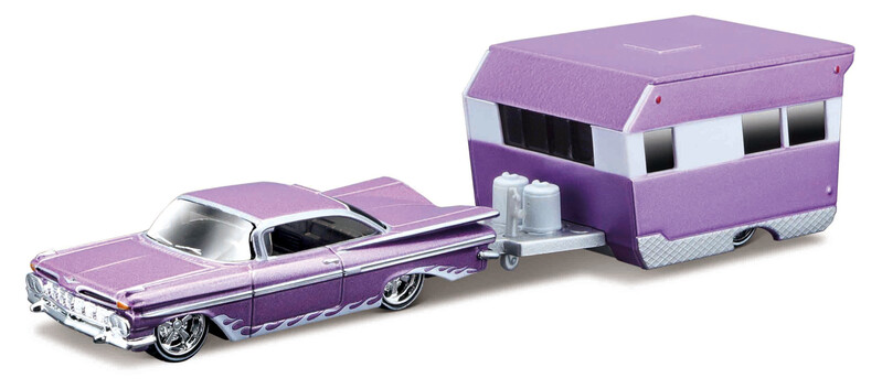 MAISTO - Design Tow & Go, 1959 Chevrolet Impala Alameda Trailer, 1:64