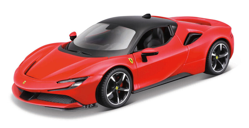 MAISTO - M. Ferrari Assembly line, SF90 Stradale, RED, window box, 1:24