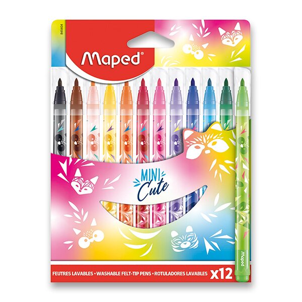 MAPED - Fixy detské - COLOR`PEPS JUNGLE Mini Cute 12 farieb