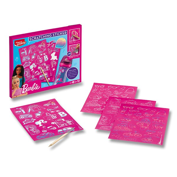 MAPED - Kreatívna súprava Scratching Stickers Barbie